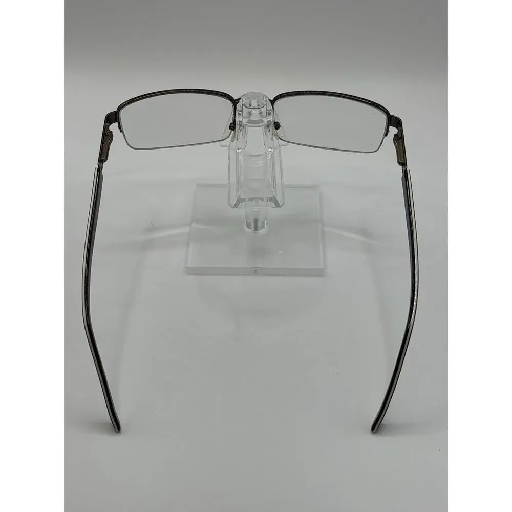 BMEC Big Idea Men's Eyeglasses Brown Gunmetal Semi Rimless 57-17-150 XL